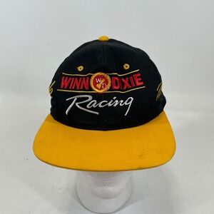 Vintage Winn-Dixie‎ Racing Mark Martin 60 Snapback Hat Black Yellow YoungAn Hat